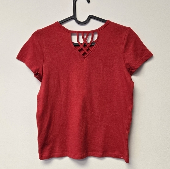 Old Navy Christmas Tree t-shirt Red L (10 - 12) - Picture 2 of 8